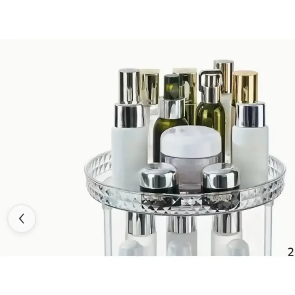 Cosmetic Organizer Rotating Tier Desk Vanity Makeup Perfume Gift Clutter Storage